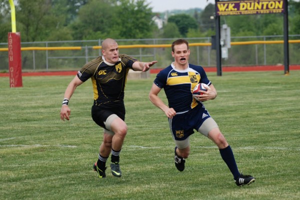 Nick Lazurka breaking for a score against the Broncos