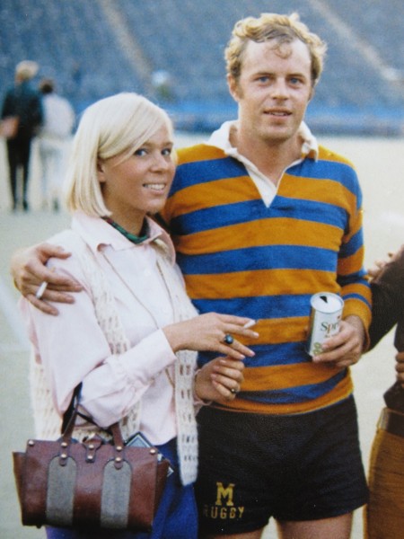 Tom and wife Marilyn after the Big House game against Missouri in 1969