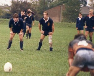 Jerkins (center) playing in the 1986 Michigan Cup game against Grand Rapids. He recieved the Arnold Cowmeadow Award for his play in the tournament.